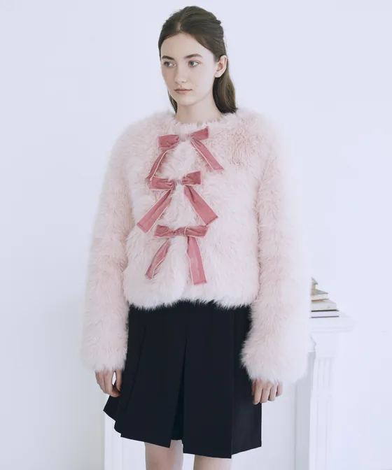 Maison de FLEUR Petite Robe フェイクファージャケット