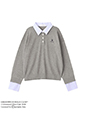 布帛ドッキングポロニットプルオーバー | レディースコーデ 服装